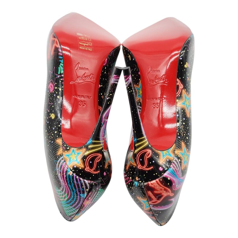 Christian Louboutin Viva Las Vegas Kate Pumps 100mm - Patent Leather - Black 35 - Picture 6 of 9